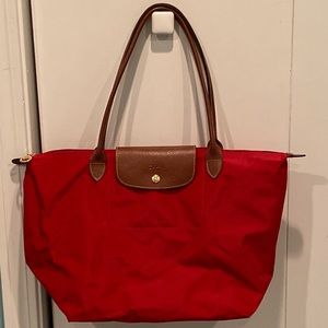 Red Longchamp Tote